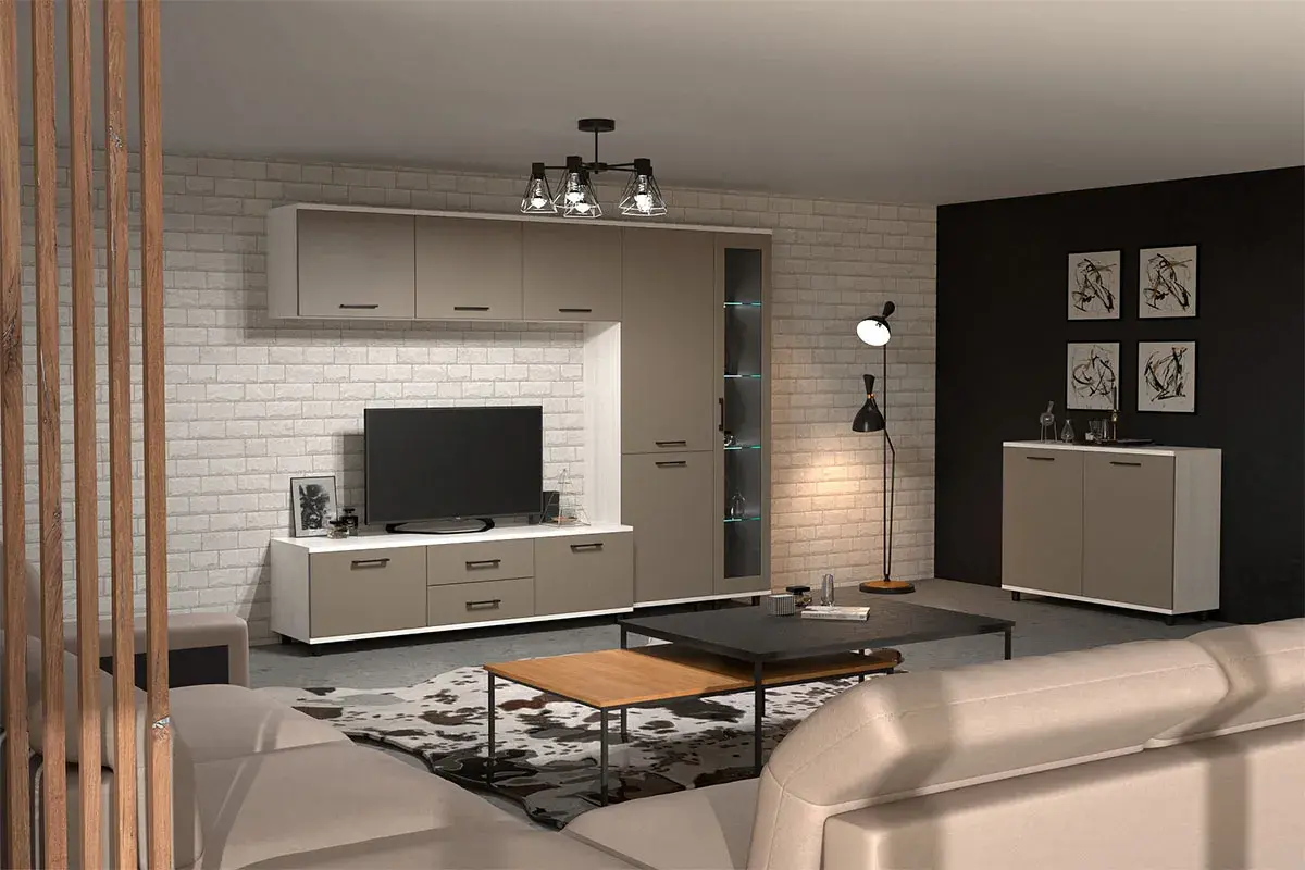 Тумба ТБ-5017-СЯ-ЛМ (Снежный Ясень/Латте Матовый) — Мебель-центр Озерцо