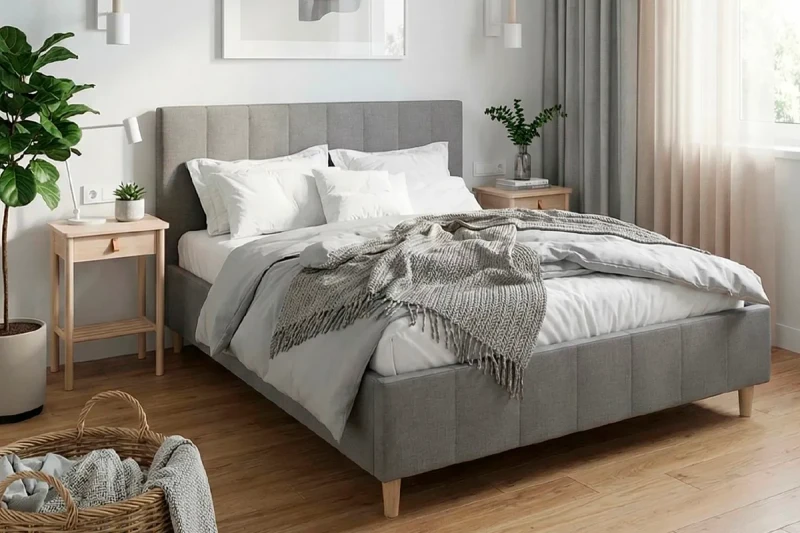 Кровать Сицилия 160х200 с ПМ (Civilia 25/Серый) 1 кат. - купить в Озерце