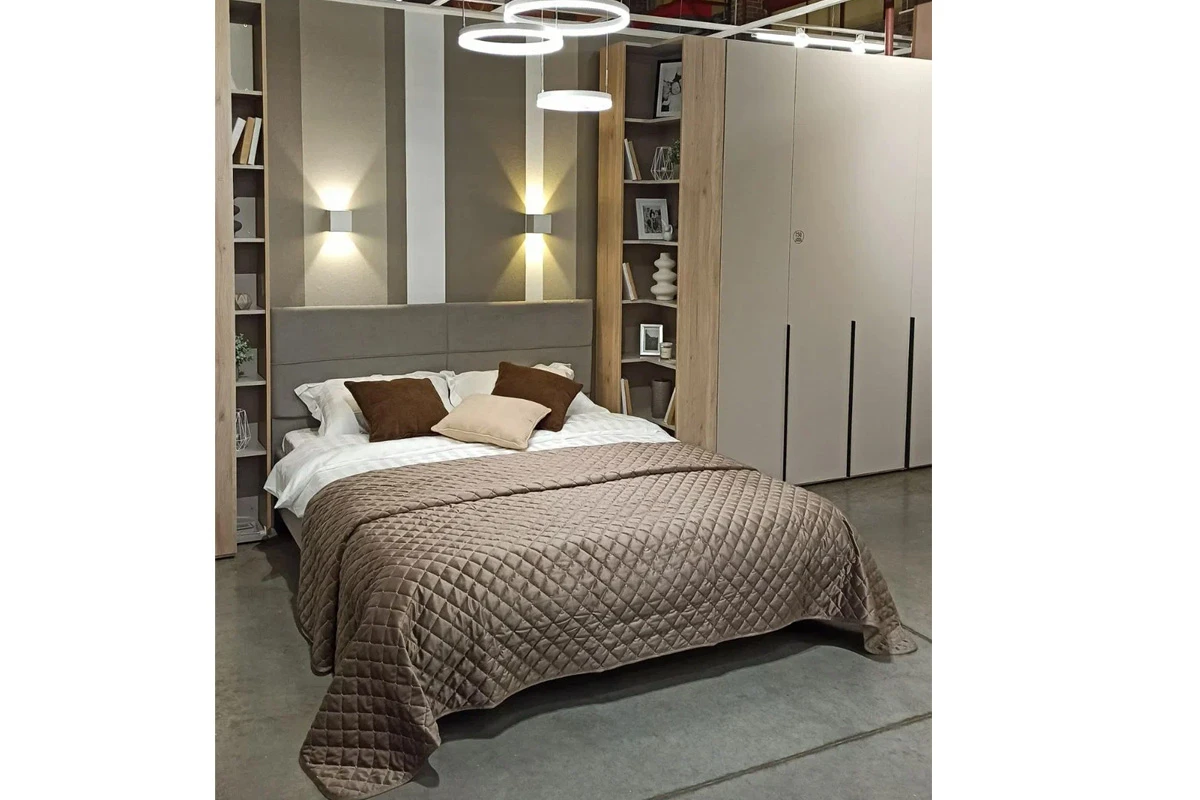 Кровать Мария МК 1.6 (Дымчато-серый) - купить в Озерце