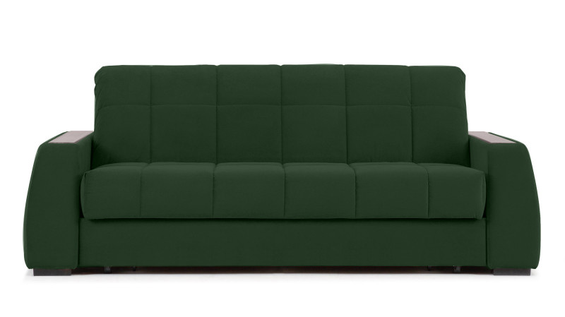 Диван - кровать Domo Pro с полками цвета ясень, стежка квадрат, ткань Casanova Grass 160x216 — в мебель-центре Озерцо