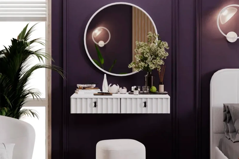 Стол туалетный Тиффани тип 1 (Белый Жемчуг/Белый софт) — Мебель-центр Озерцо