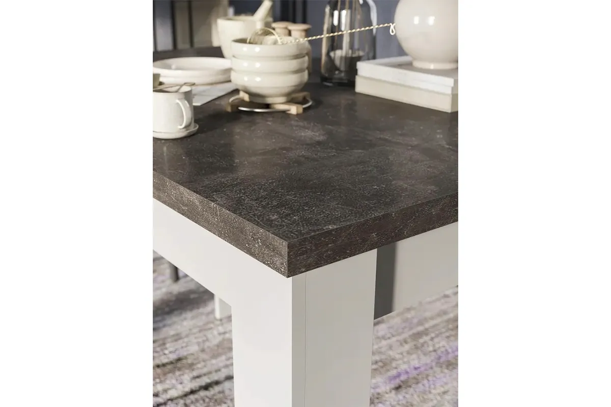 Стол раздвижной Промо тип 4 (Белый/Ателье темный) - купить в Озерце