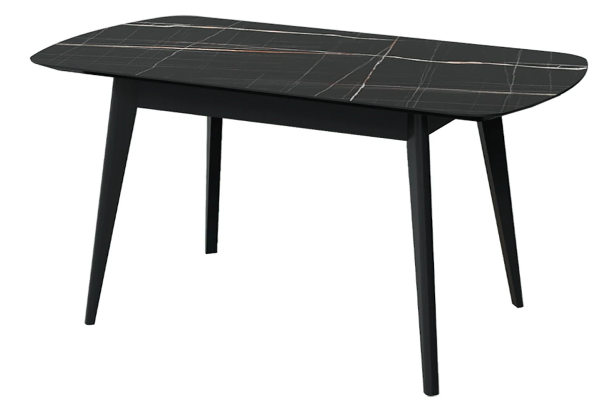 Стол Прайм раздвижной 1400 (Черный Тунис/ПУ черный) - купить в Озерце