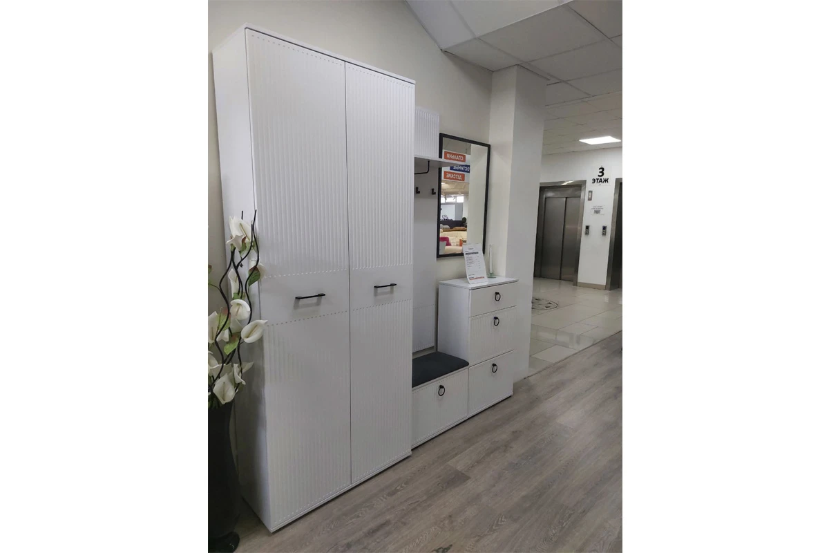 Тумба с мягким элементом Шарлиз (Белый/Бренди лайт 26) — Мебель-центр Озерцо