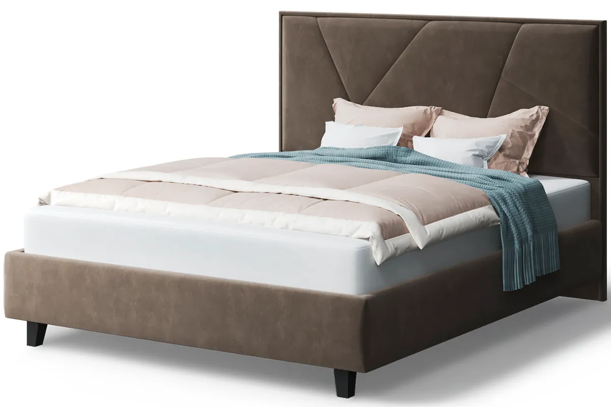 Кровать на опоре Ингрид с ПМ 140х200 (Бренди лайт 29/Коричневый) - купить в Озерце