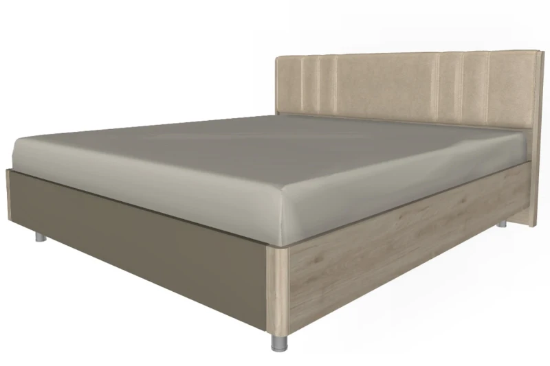 Кровать КР-5014-ГС-ЛМ 180х200 (Гикори Джексон Светлый/Латте Матовый) - купить в Озерце