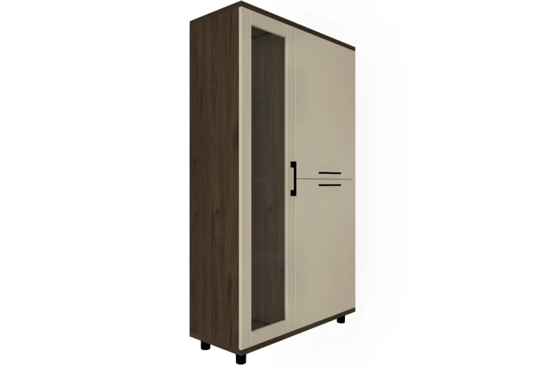 Шкаф многоцелевой ШК-5082-ГТ-КГ (Гикори Джексон Темный/Кашемир Глянцевый) в мебель-центре Озерцо