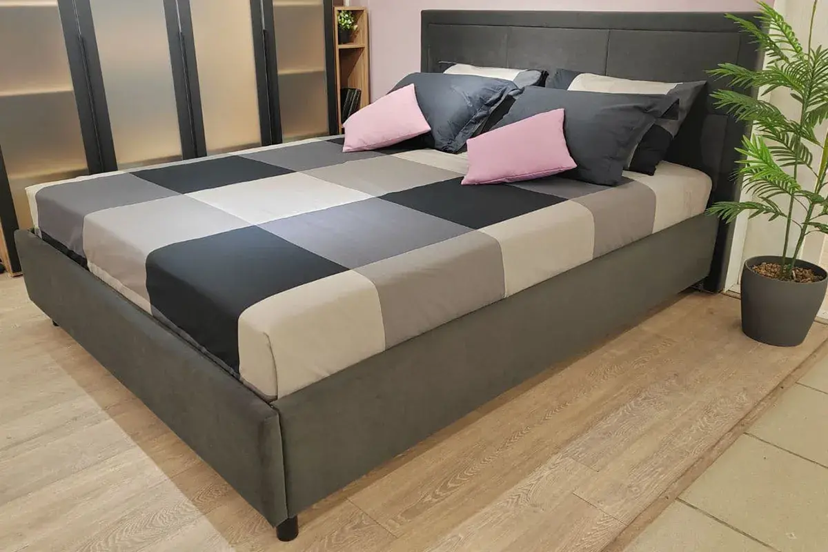 Кровать Квадро-3 с ПМ 160х200 (Teddy 20) 5 кат. - купить в Озерце