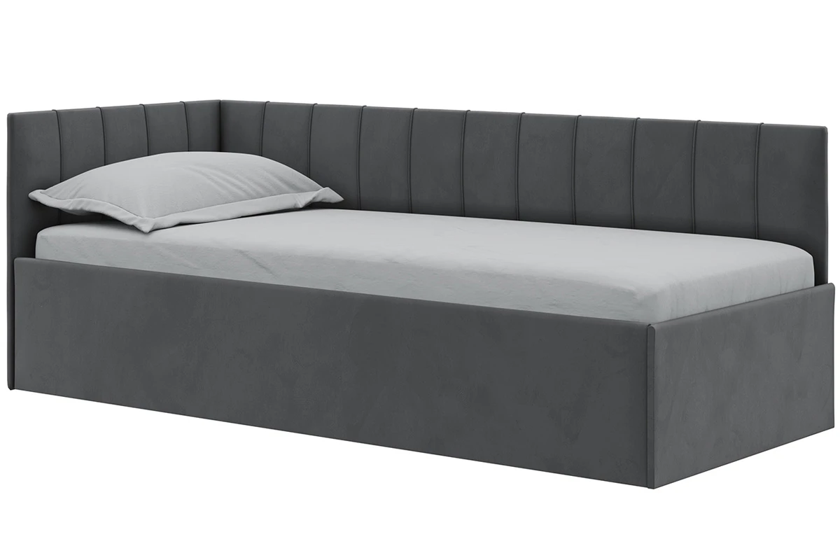 Кровать Мика с ПМ 90х200 универсальная (Newtone ANTRACITE) - купить в Озерце
