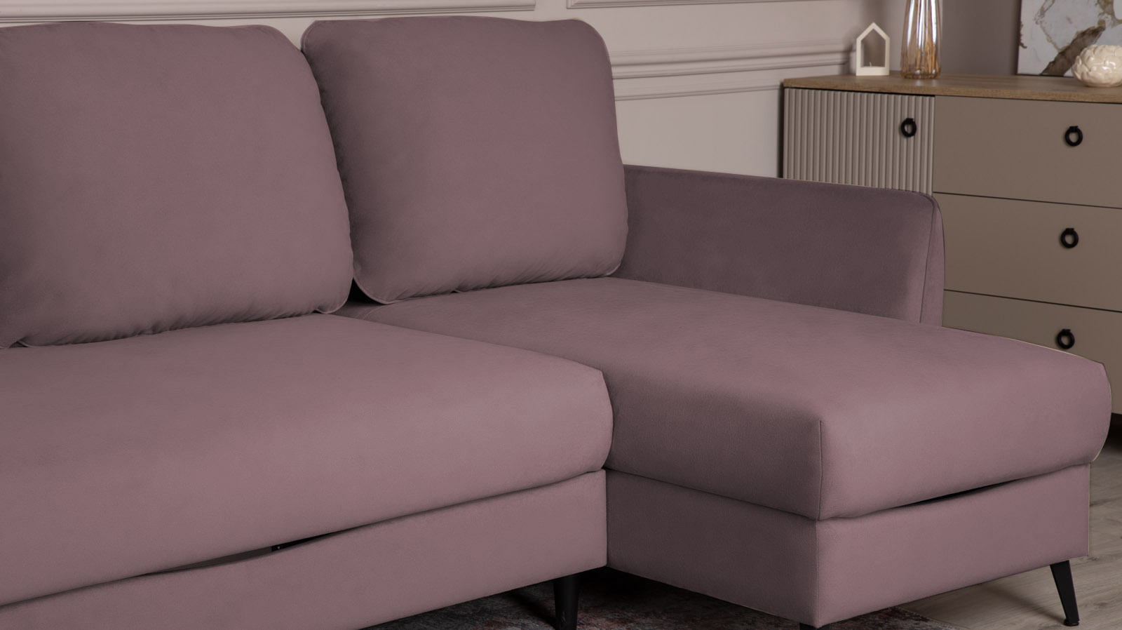 Диван -кровать угловой Laguna, Тк. Casanova Lilac 159x245 — купить в Озерце