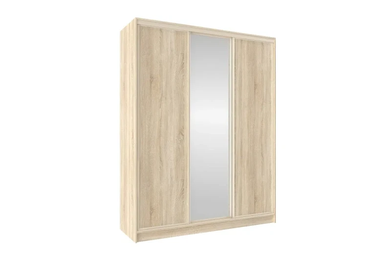 Шкаф-купе 1800 Домашний Зеркало/ЛДСП (Дуб Сонома) в мебель-центре Озерцо