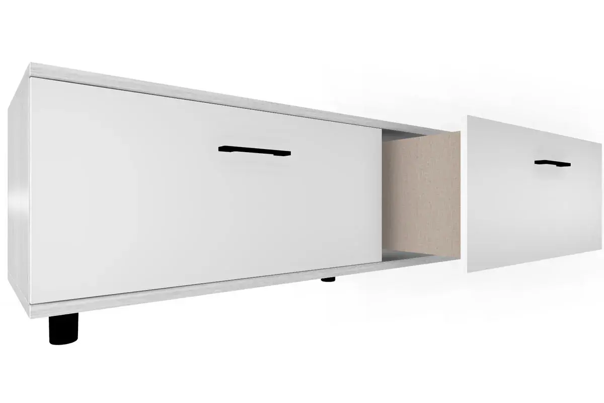 Тумба ТБ-5039-СЯ-БГ (Снежный Ясень/Белый Бриллиант Глянцевый) — Мебель-центр Озерцо