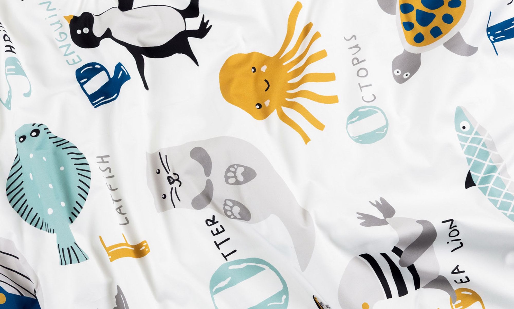 Постельное белье Askona kids Marine fauna, детский 110x140 в мебель-центре Озерцо