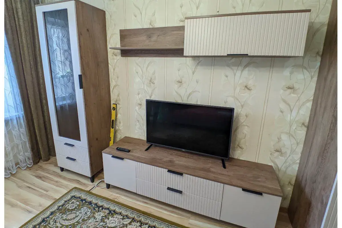 Тумба под ТВ  Тоскана с 2 дв. и 2 ящ. (Дуб табачный/Бисквит) — Мебель-центр Озерцо