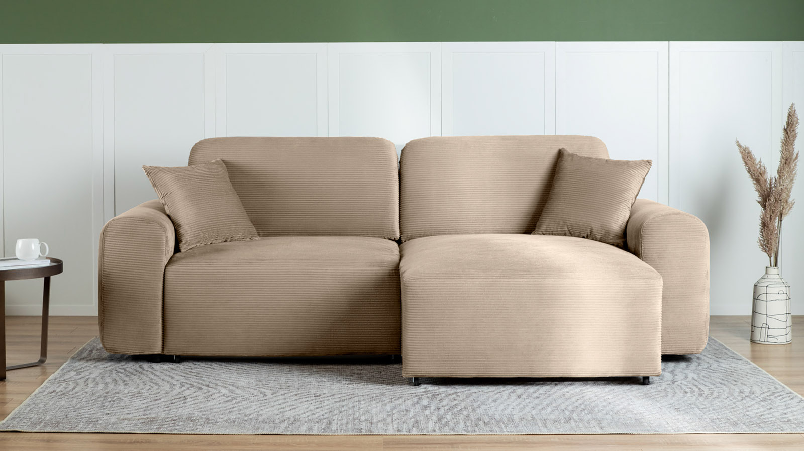 Диван -кровать угловой Raklet ткань Cilium Cream 156x258 — купить в Озерце