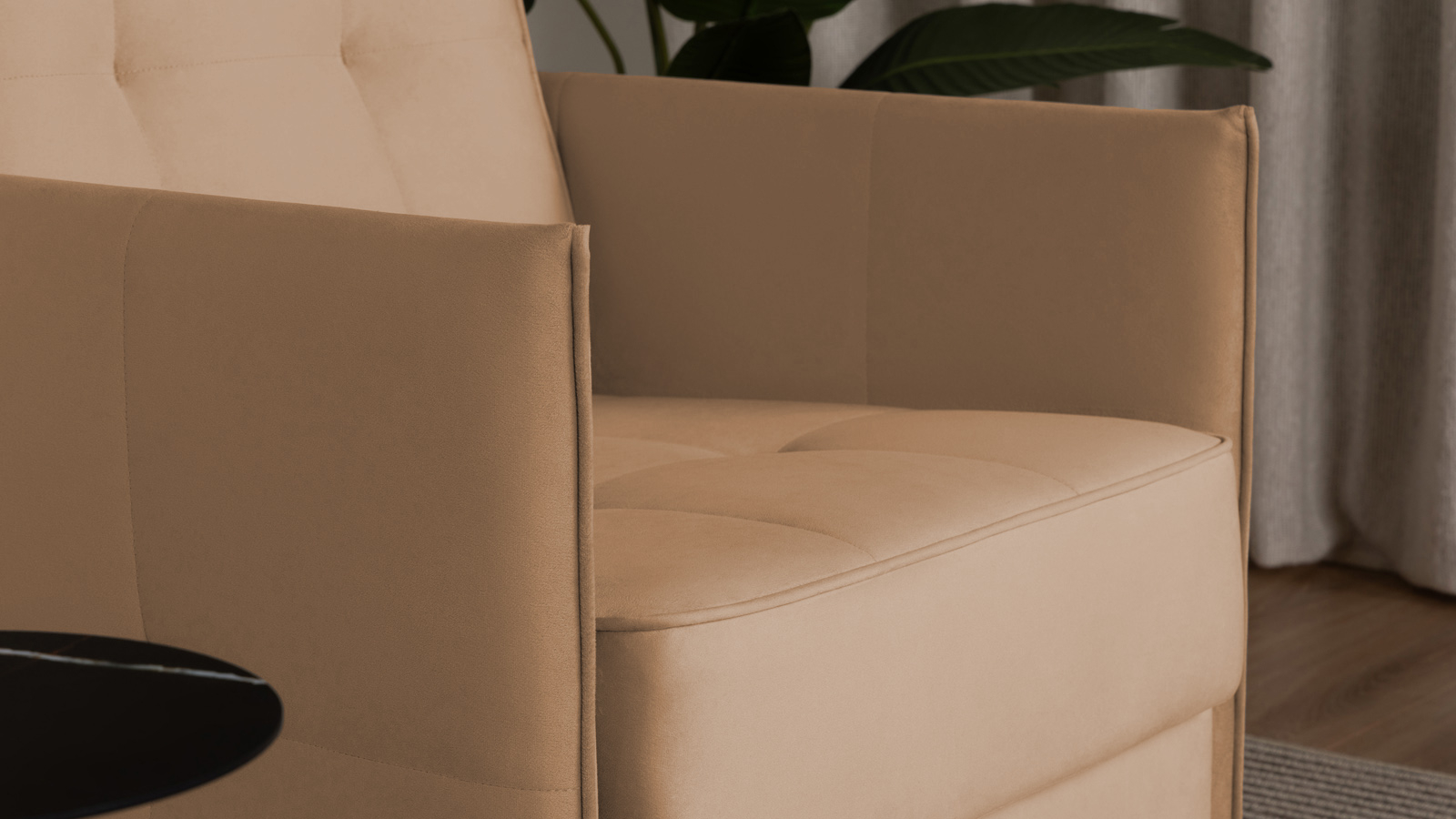 Кресло Amani Pro, Тк. Casanova Beige (подлокотник: 5 см) 73.5x89 — купить в Озерце