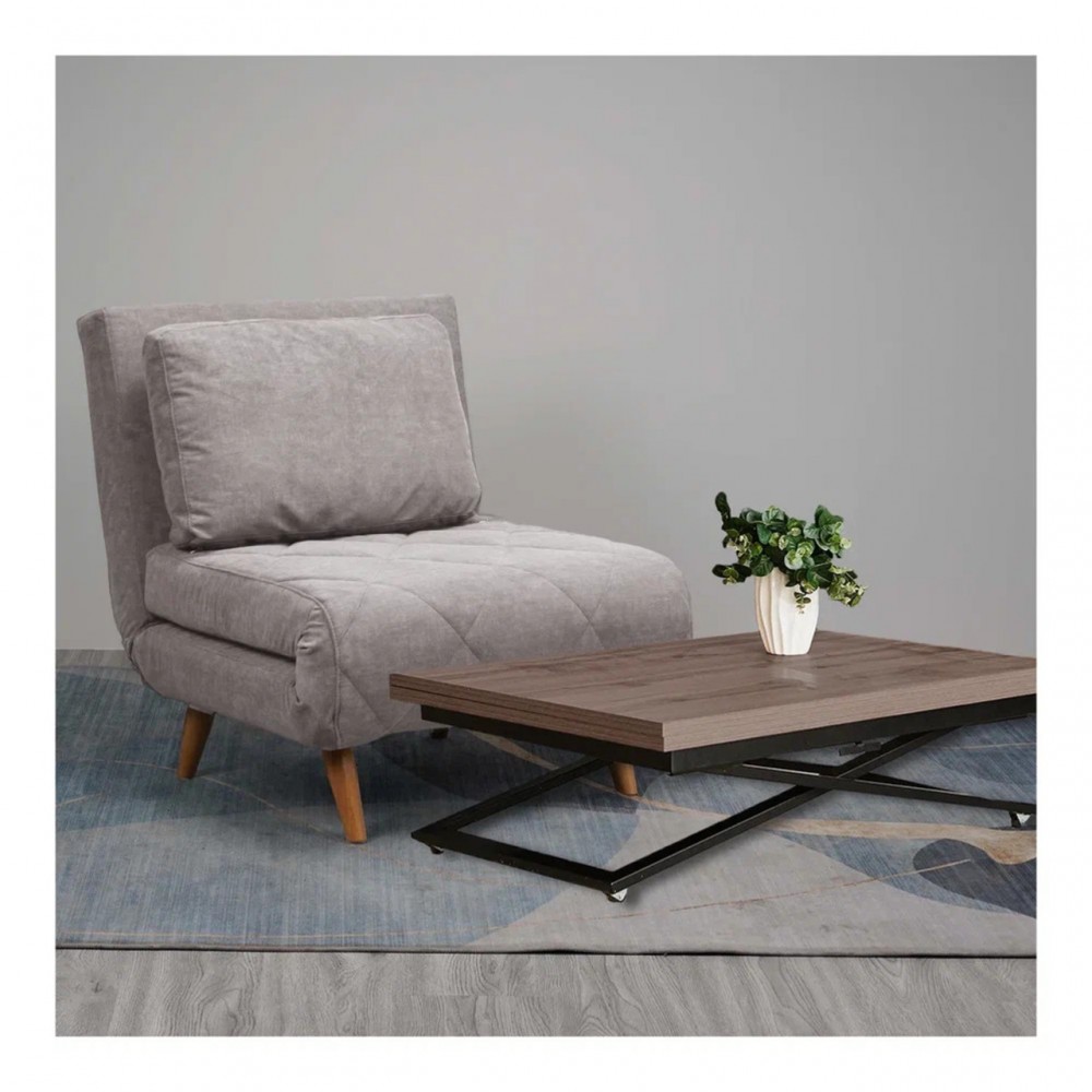 Кресло раскладное DOMM Scandy 83 тауп, ноги бежевые — купить в Озерце