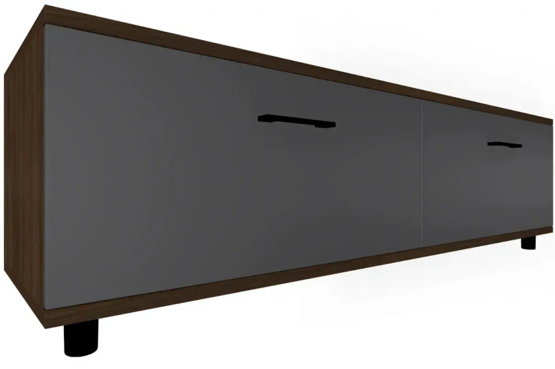 Тумба ТБ-5039-ГТ-АМ (Гикори Джексон Темный/Антрацит Матовый) — Мебель-центр Озерцо