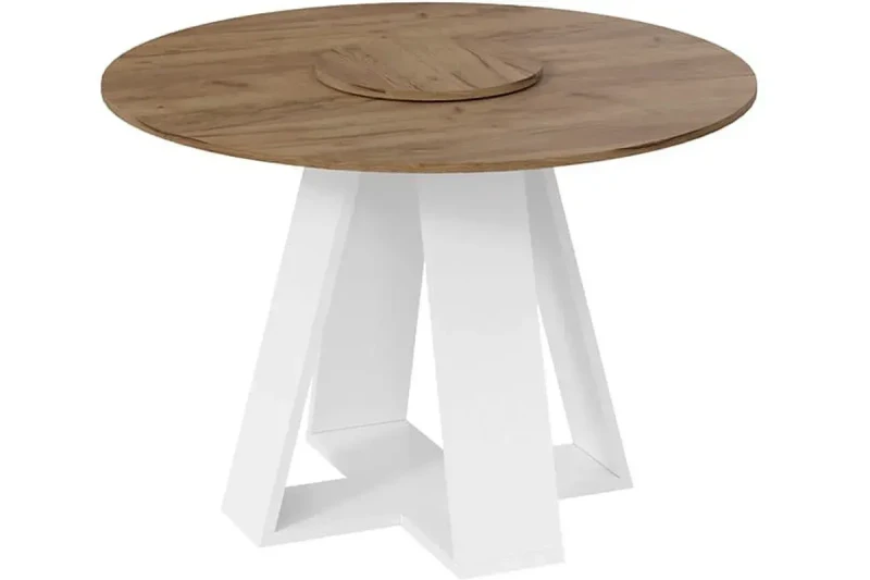 Стол обеденный Райнер Тип 1 (Белый/Дуб крафт золотой) - купить в Озерце