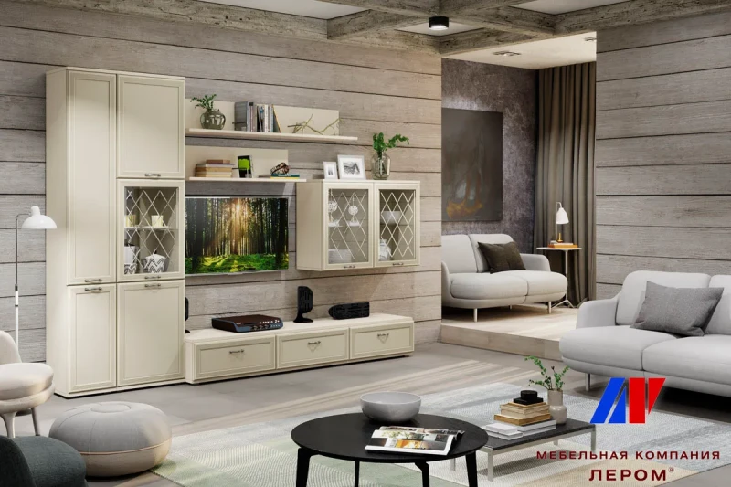 Гостиная Карина комплект 1 (Серый Кашемир) — Мебель-центр Озерцо