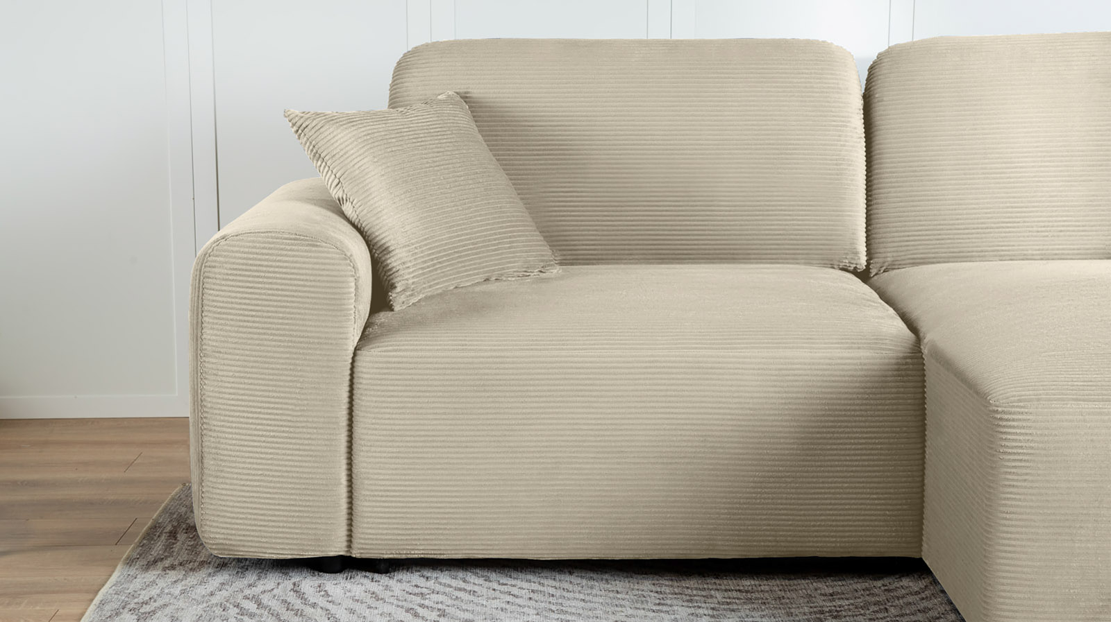 Диван -кровать угловой Raklet ткань Cilium Bone 156x258 — купить в Озерце