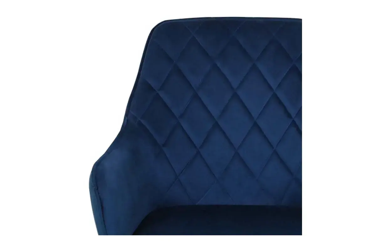 Стул поворотный Бостон каркас Муар черный, велюр (Velluto 25 синий) СРП-156 - купить в Озерце