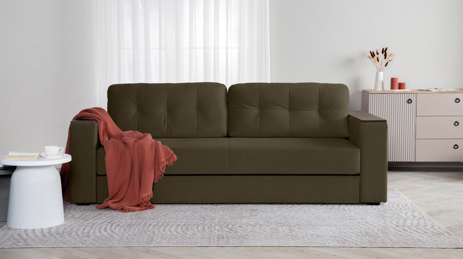 Диван Loko Pro Тк. Sky Velvet 12 113x243 — купить в Озерце