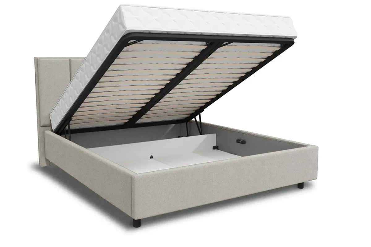 Кровать Монтана-3 с ПМ 140х200 (Lovers-4 / Бежевый) 2 кат. - купить в Озерце