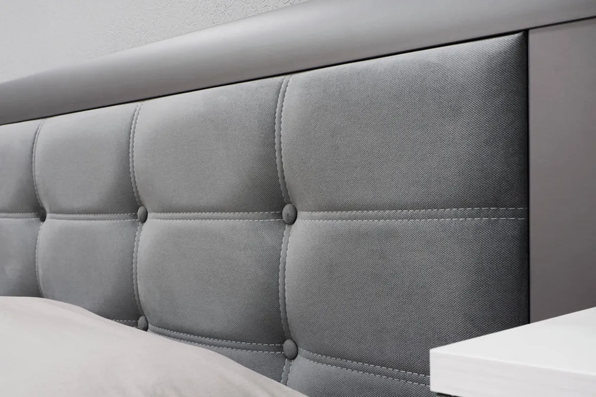 Кровать КР-1033-СО-В 160х200 (Серый Оникс/Велюр) - купить в Озерце