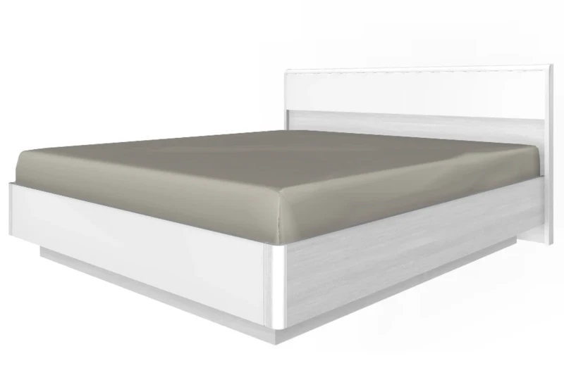 Кровать 180х200 КР-4004-СЯ-БГ (Снежный Ясень/Белый Бриллиант Глянцевый) - купить в Озерце