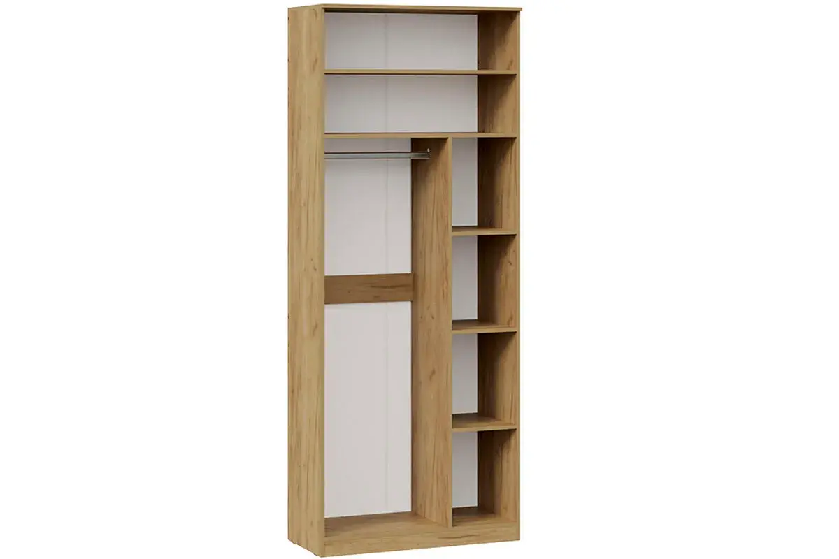 Шкаф комбинированный Хилтон с 2 дверями Исп.2 (Дуб Крафт Золотой/Графит матовый) в мебель-центре Озерцо