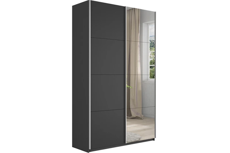 Шкаф-купе 2-х дверный Траст СШК 2.120.60-11.13 (Серый диамант/Зеркало) в мебель-центре Озерцо