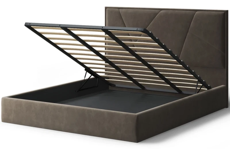 Кровать без опоры Ингрид с ПМ 140х200 (Бренди лайт 29/Коричневый) - купить в Озерце