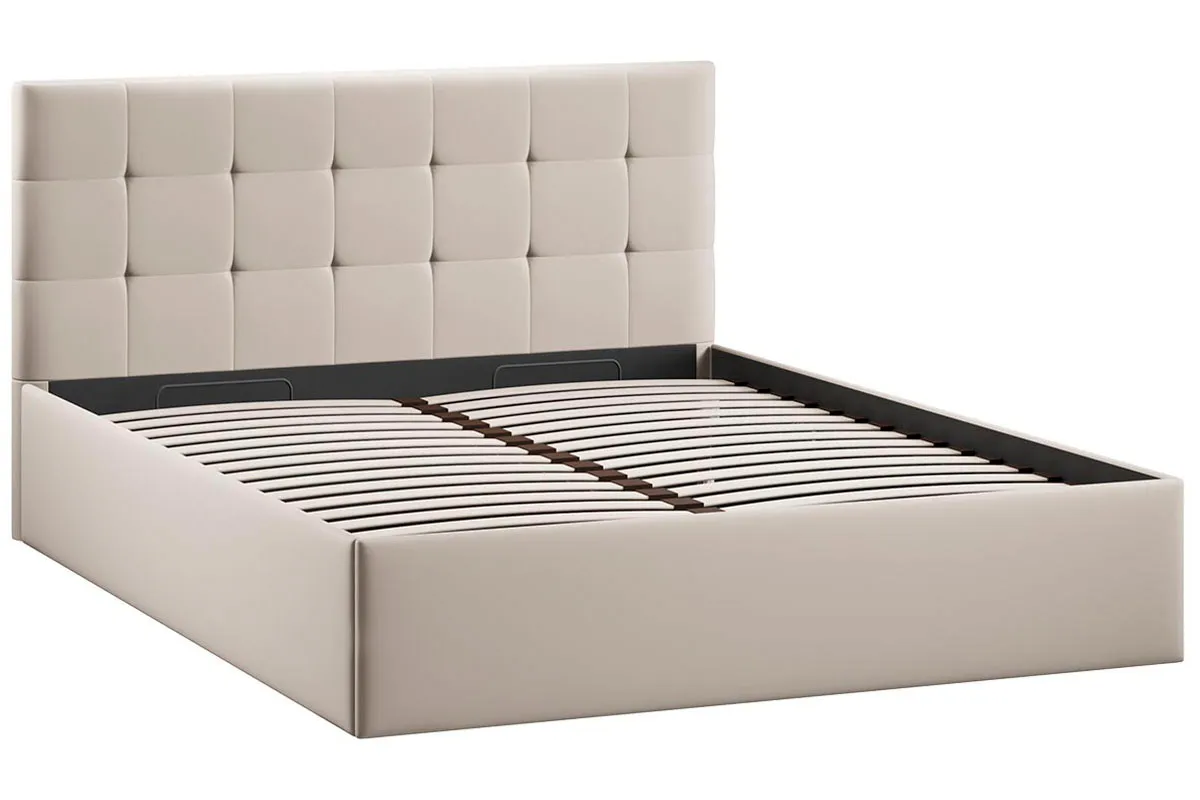 Кровать Джоли с ПМ 160х200 Тип 1 (Велюр/Confetti Cream) - купить в Озерце