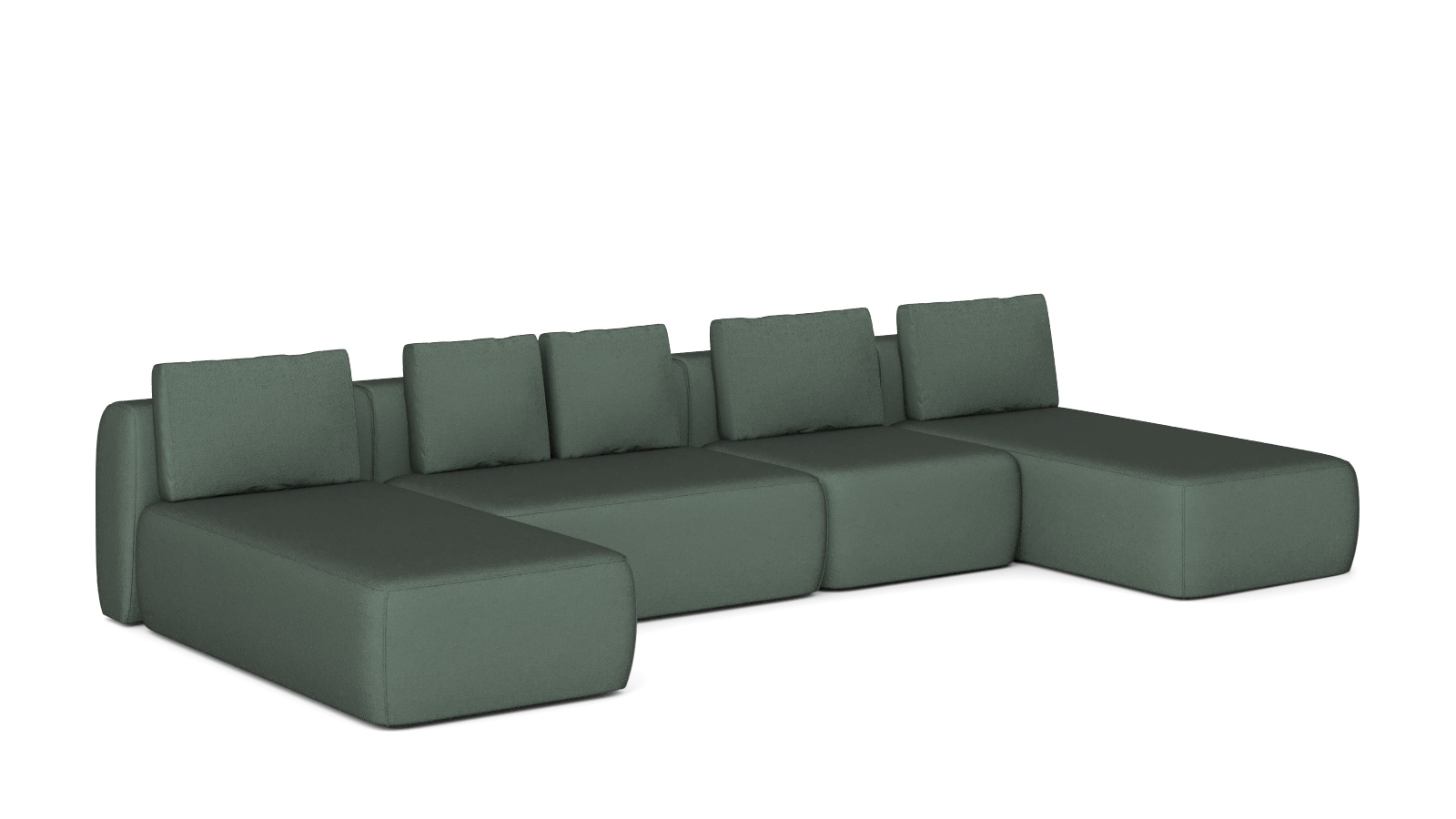 Диван модульный Molto, 4 секционный, 170+125+85+170+85+125+85+85, ткань Forte 07 57 — купить в Озерце