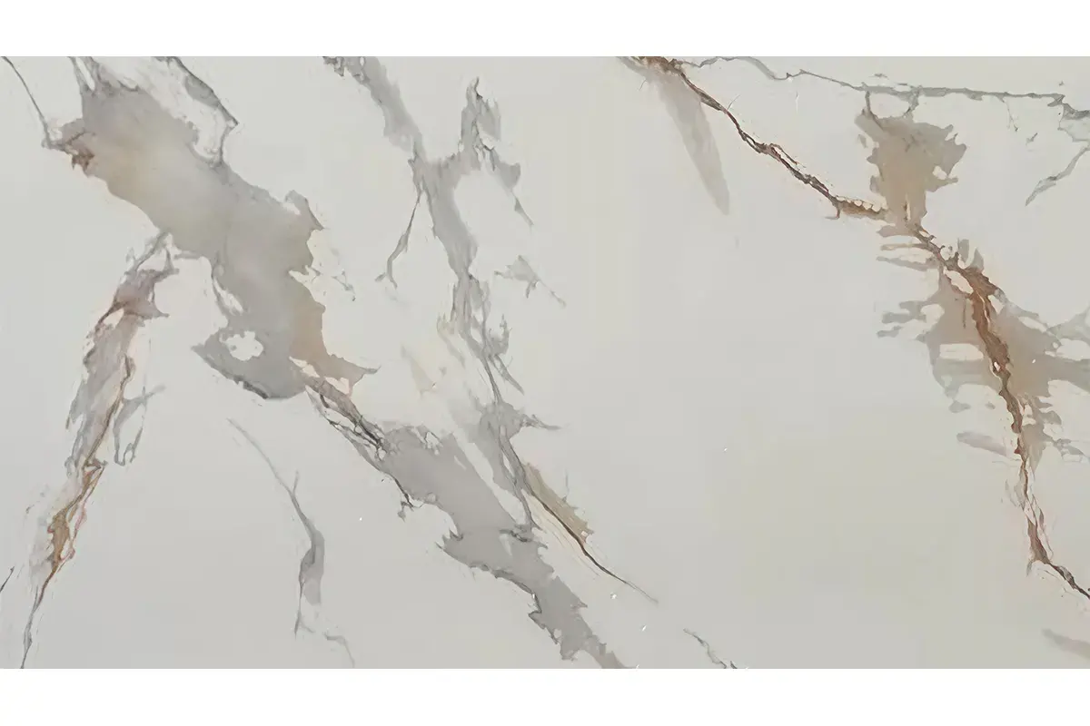 Стол обеденный Норд 1400х800 (Керамика YB 8020116BG Calacatta Gold / ЛДСП с черной кромкой / Металл черный) - купить в Озерце