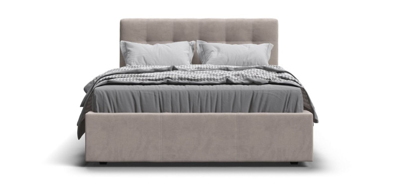 Кровать Белла 140*200 с ПМ велюр Monolit латте - купить в Озерце