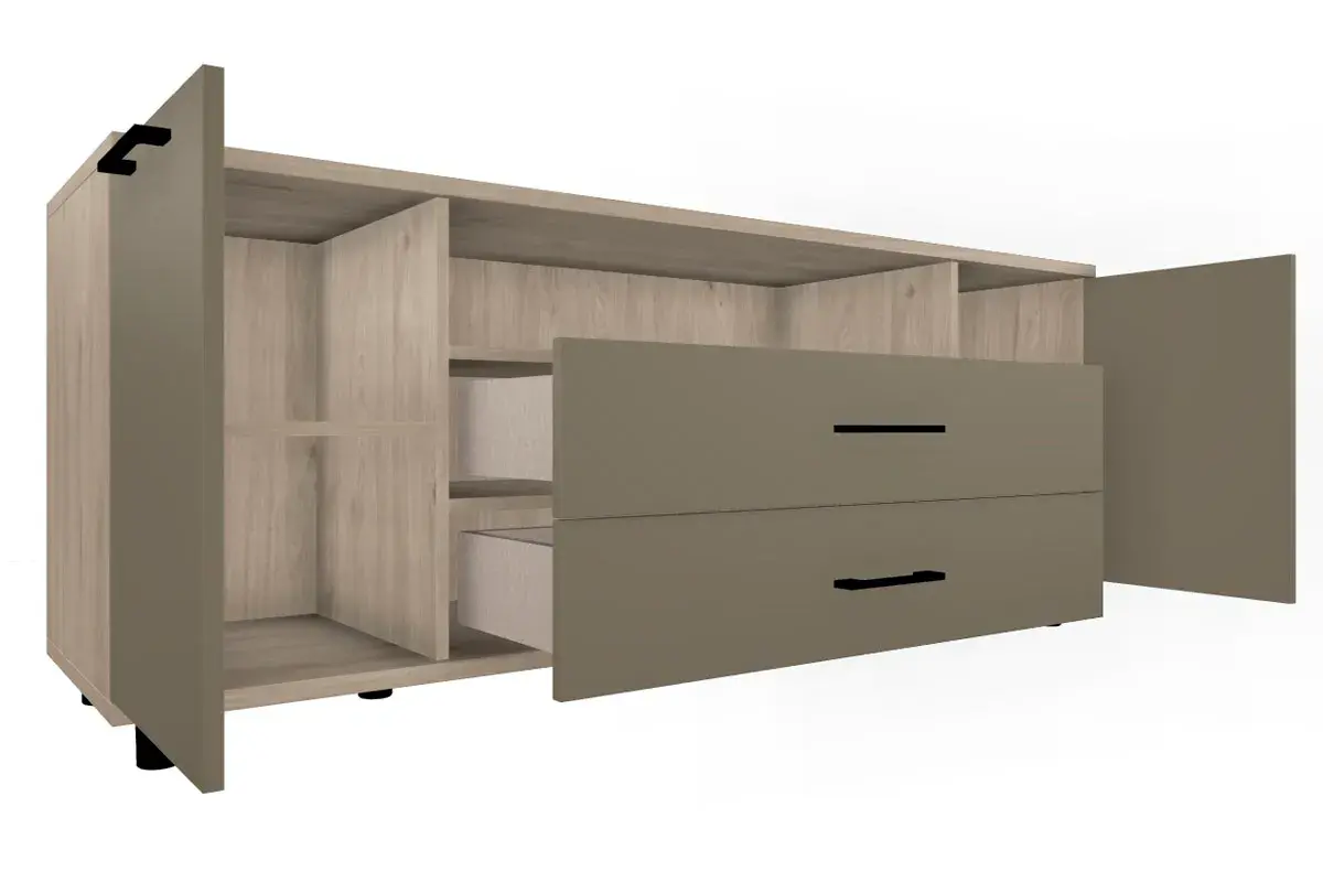 Тумба ТБ-5021-ГС-ЛМ (Гикори Джексон Светлый/Латте Матовый) — Мебель-центр Озерцо