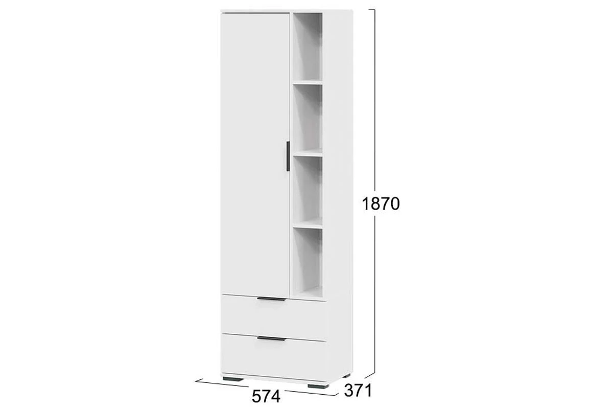 Шкаф для посуды Агата (Белый ясень) в мебель-центре Озерцо