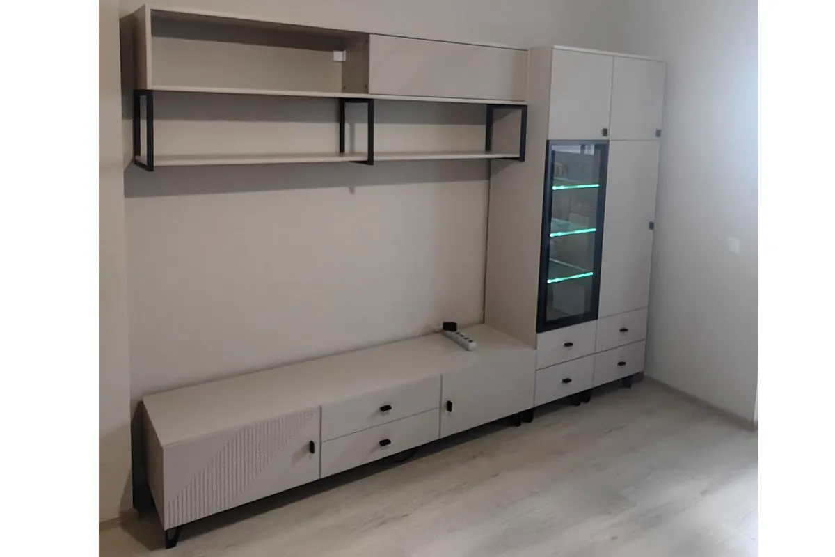 Шкаф для белья Кашемир с дв. и 2 ящ. (Кашемир/Сантьяго) в мебель-центре Озерцо