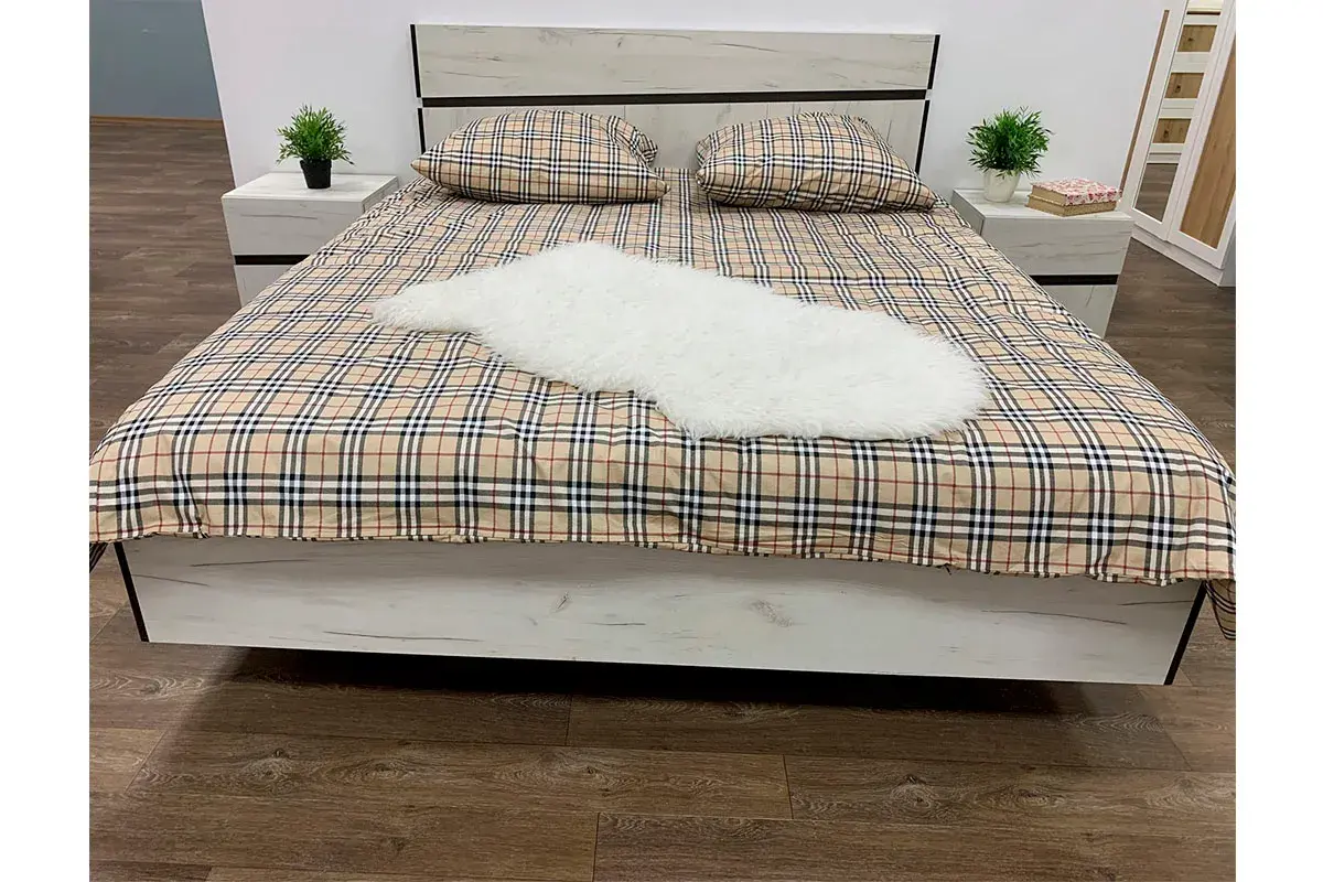 Кровать Крафт Мод.КТ3в без основания 140х200 (Дуб крафт белый/Венге) - купить в Озерце