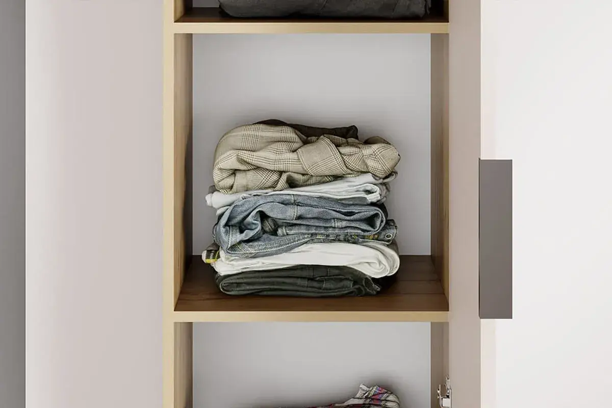 Шкаф для белья Хилтон Исп. 2 (Дуб Крафт золотой / Мокко матовый) в мебель-центре Озерцо