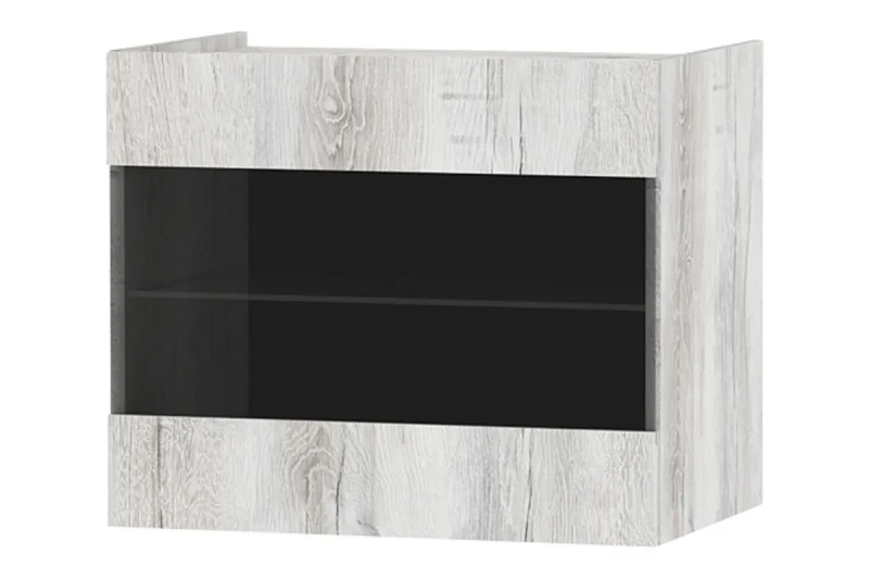 Шкаф Кубиста 1 с фасадом Стекло (Дуб Шавиниган) в мебель-центре Озерцо