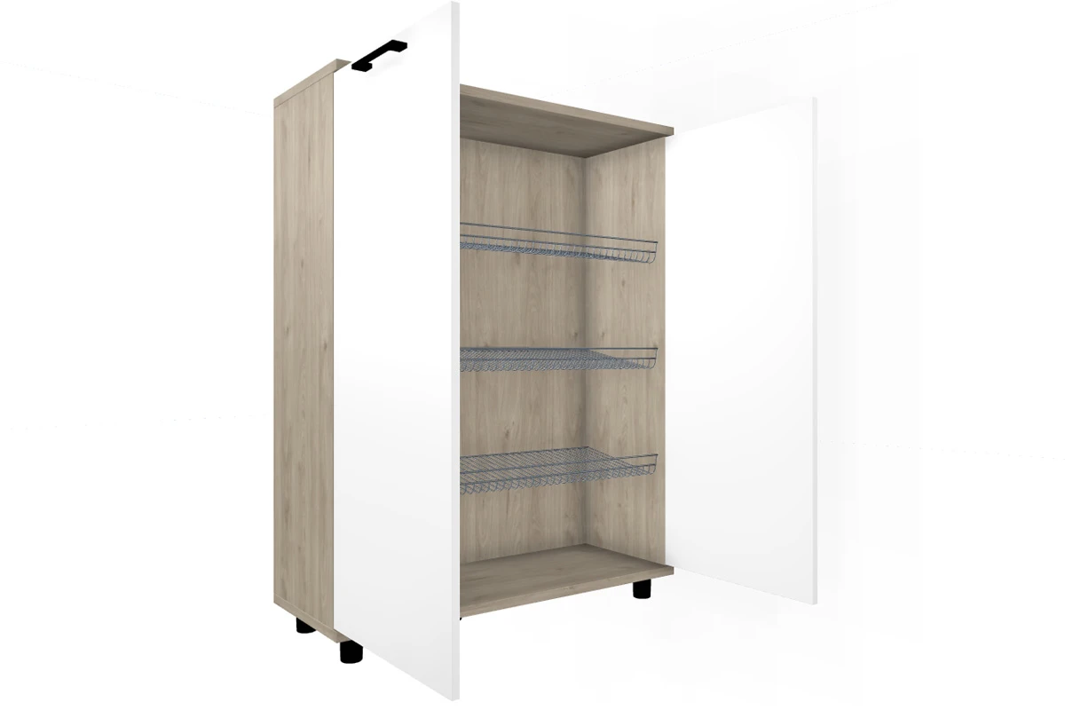 Тумба ТБ-5001-ГС-БГ (Гикори Джексон Светлый/Белый Бриллиант Глянцевый) — Мебель-центр Озерцо