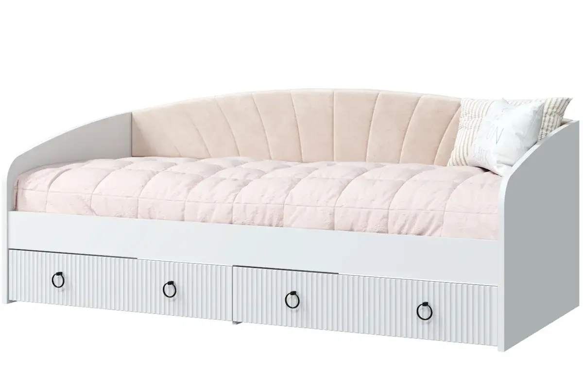 Подростковая Шарлиз (Белое сияние/Белый снег) — Мебель-центр Озерцо