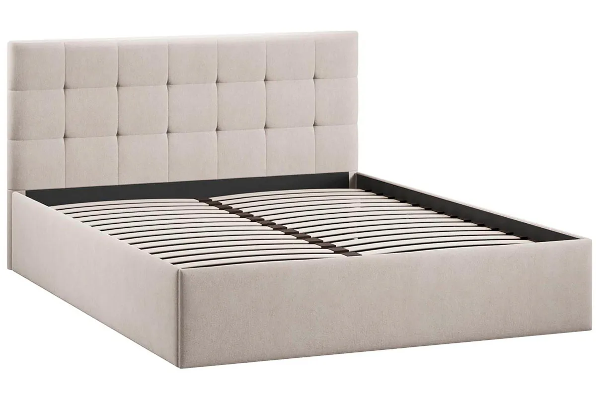 Кровать Джоли  универсальная 160х200 Тип 1 (Велюр/Мокко светлый) - купить в Озерце