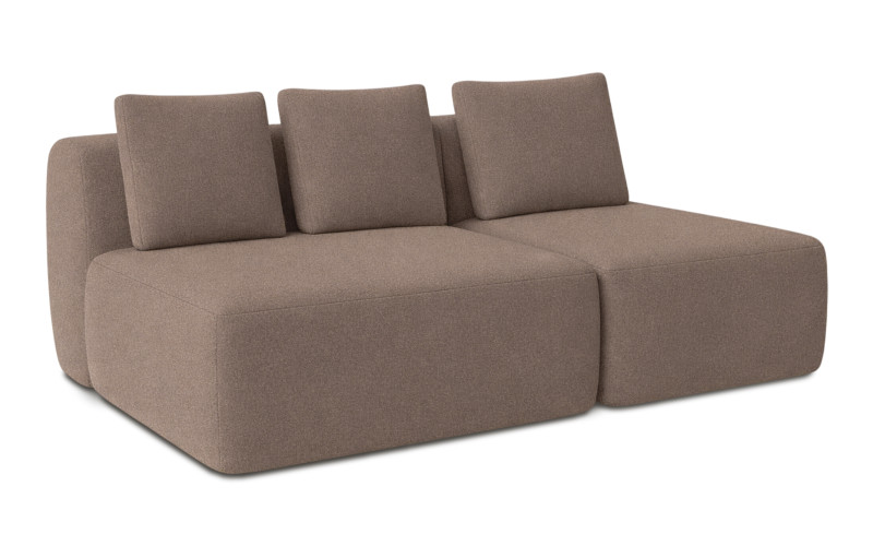 Диван модульный Мольто-2 секц-пуф 125+85-спинка 125+85-Тк. Shammy Terra 57x367 — купить в Озерце