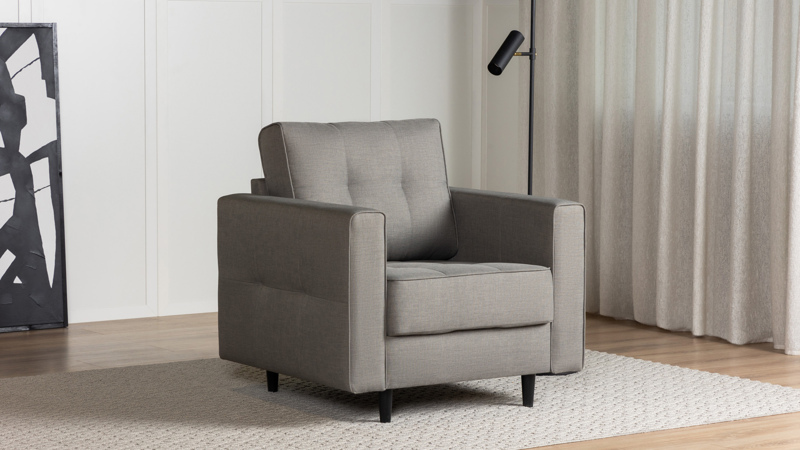 Кресло Amani Pro, Тк. Lidot grey (подлокотник: 15 см) 89x93.5 — купить в Озерце