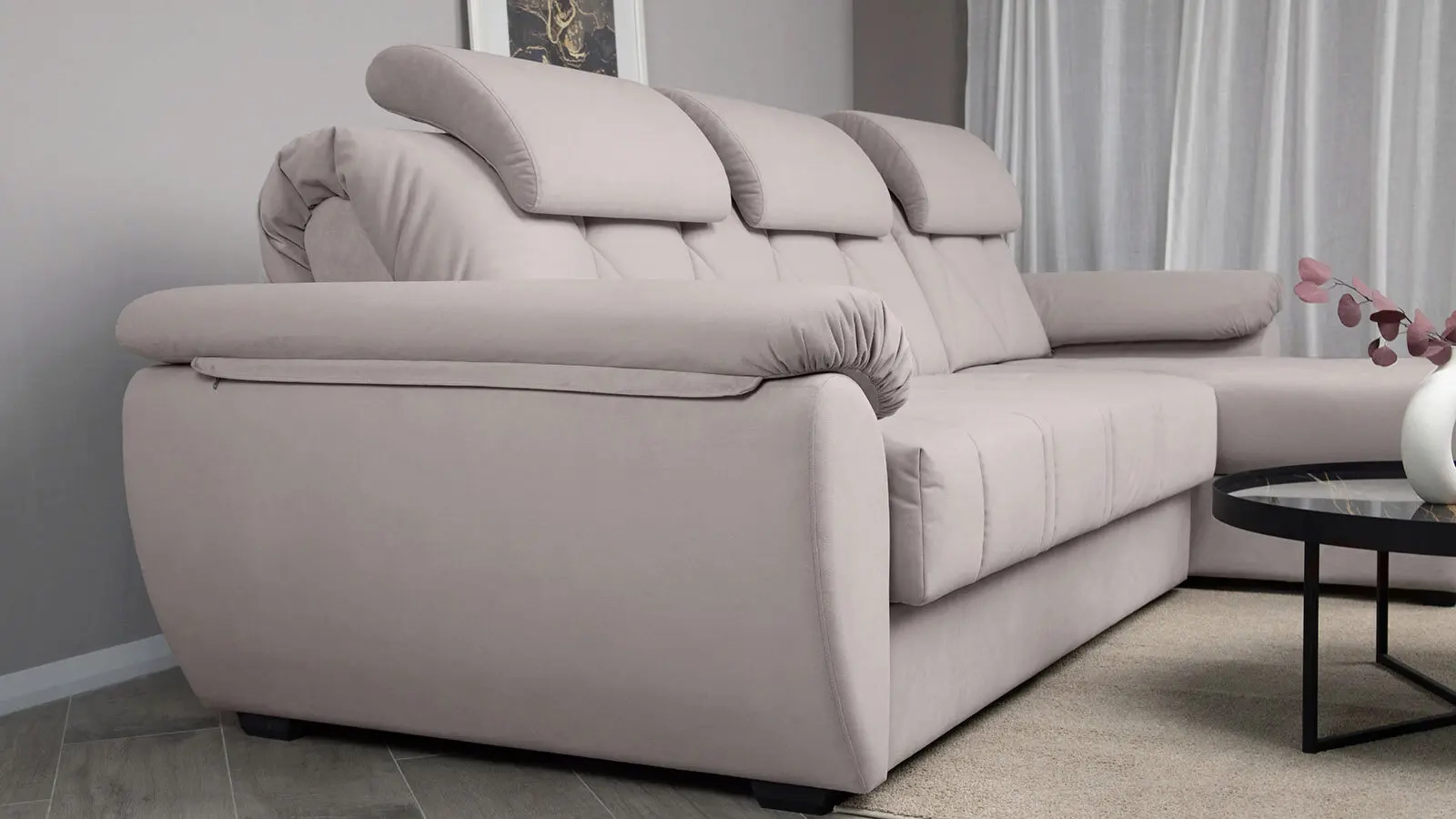 Диван Antares Pro Casanova Grey угловой с коробом для белья 160x215 средней жесткости 168x274 — купить в Озерце