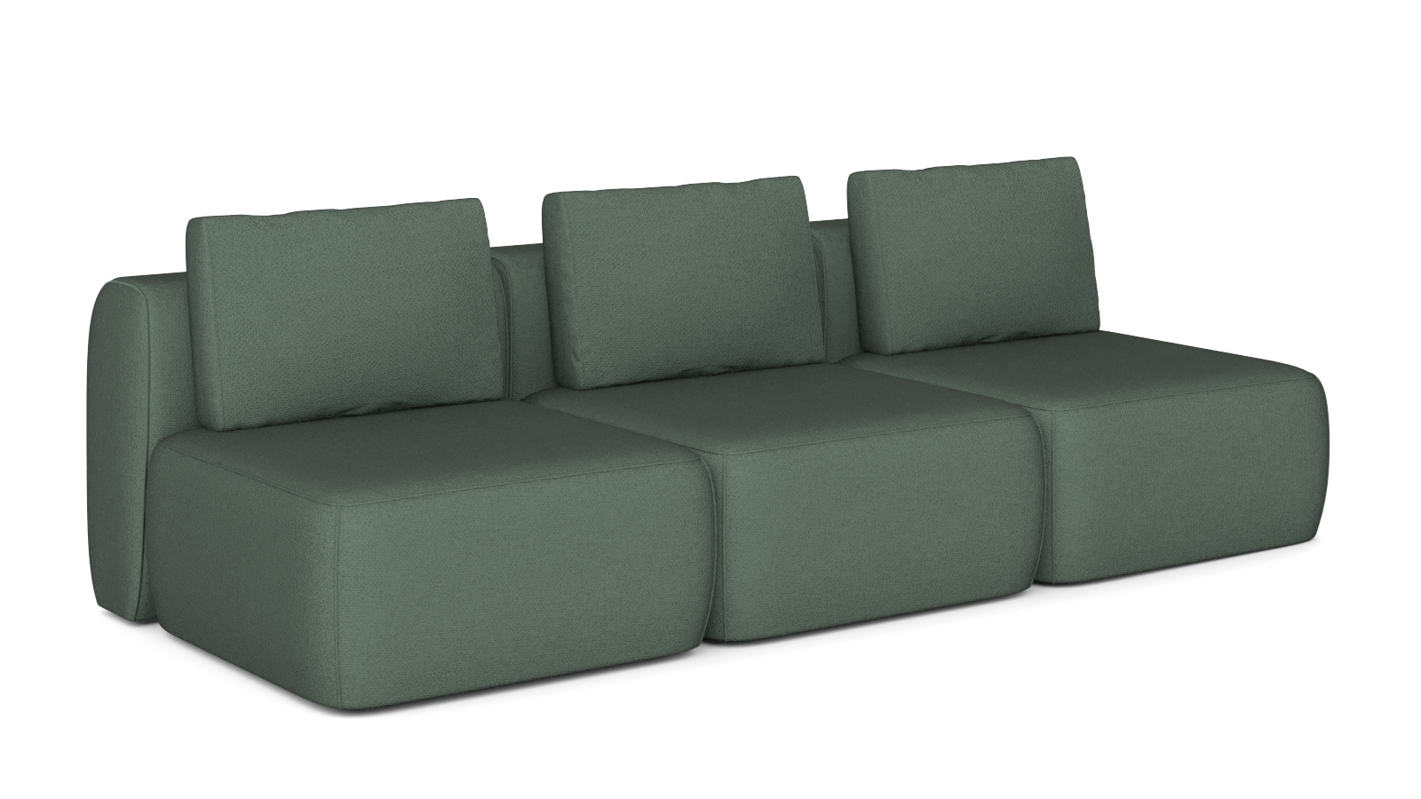 Диван модульный Мольто-3 секц-пуф 85+85+85-спинка 85+85+85-Тк. Forte 07 57x367 — купить в Озерце